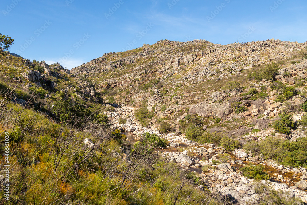 Landscape in the beautiful Bain's Kloof near Wellington in the Western Cape of South Africa