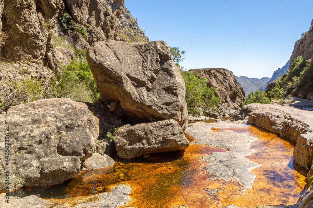 Waterpools in the Bain's Kloof in the Western Cape of South Africa