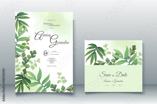 Wallpaper Mural Beautiful Maidenhair Fern  wedding invitation card template premium vector Torontodigital.ca