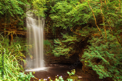 Beautiful water fall in a forest