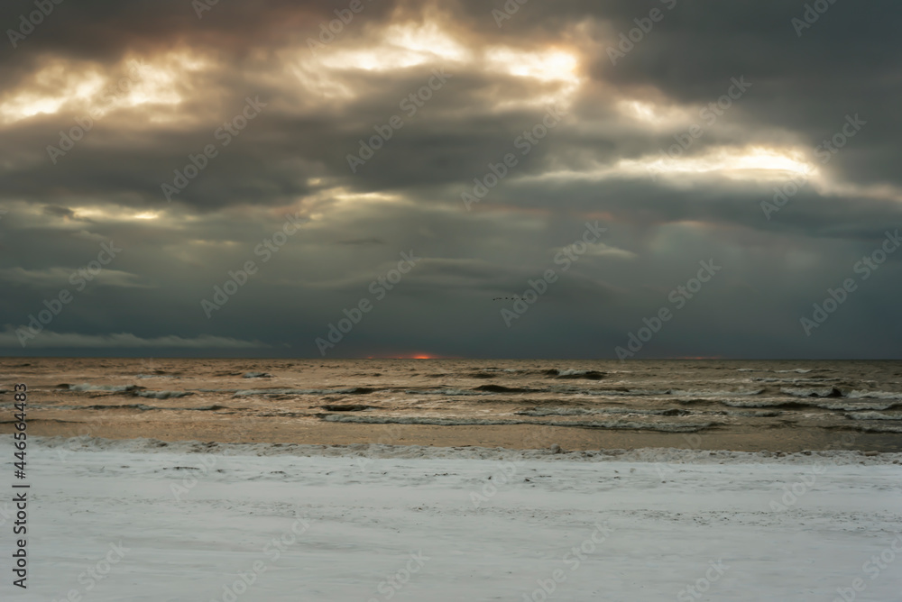 Coast of Baltic sea in a winter season. Coast of Baltic sea in a winter season.
