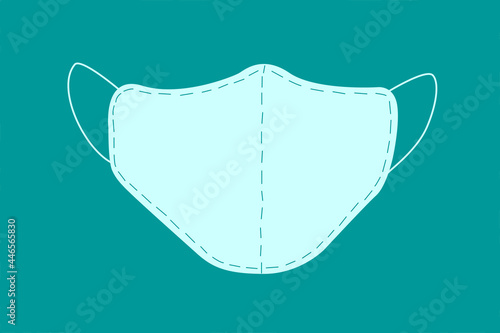 Vector medical mask icon. Healthcare design. Simple hand drawn illustration