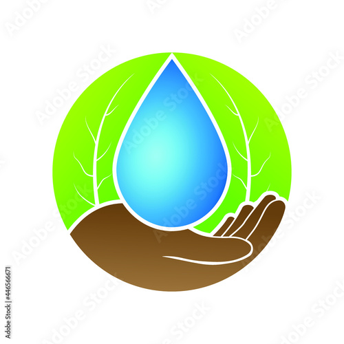 Earth Environment Leafs Weather Cultivation Water land Field Farm Logo