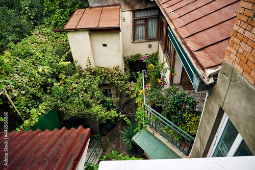 Georgian architecture of old houses in the Avlabari district. Tbilisi