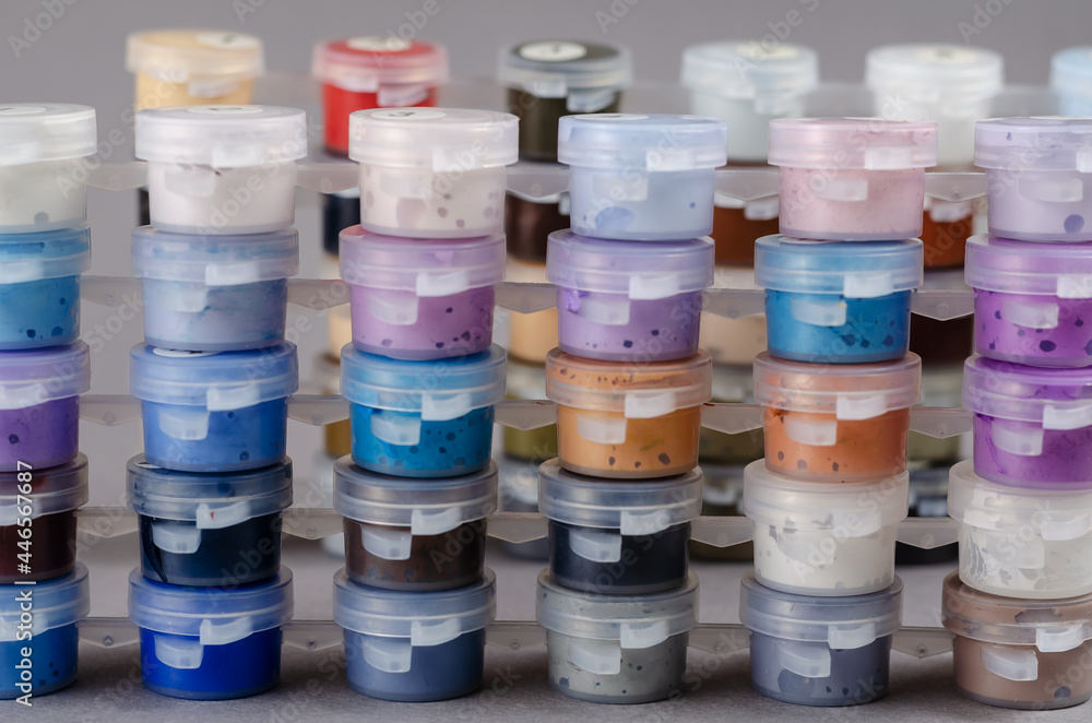 Defocused Composition with Composition with Numbered Plastic pai Defocused Composition with Composition with Numbered Plastic pai