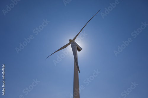 wind turbine on sky background © Minczer Zsolt
