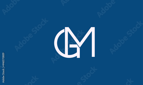 Alphabet letters Initials Monogram logo GM, MG, G and M