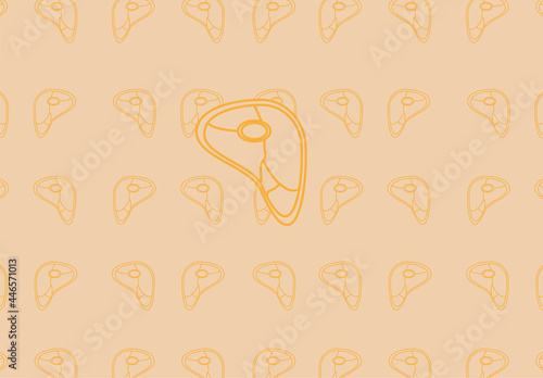seamless pattern bacon for feed packaging