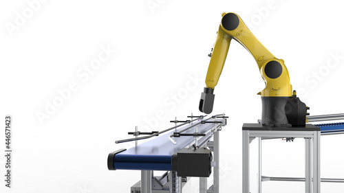 Canvas Print Robot arm on the factory