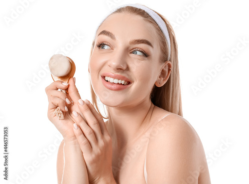 Beautiful young woman with ...