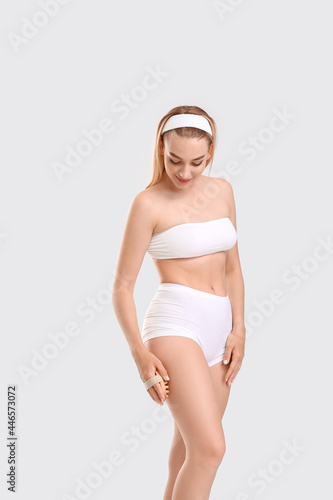 Beautiful young woman with ...