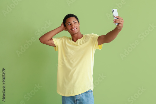 Happy African-American teen...