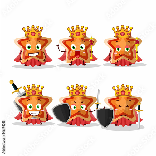 A Charismatic King star icon cartoon character wearing a gold crown