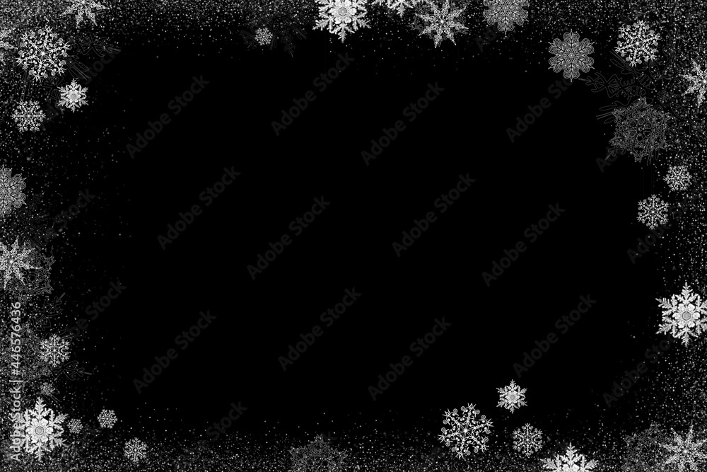Fototapeta premium Black Christmas background. Background stock illustration.