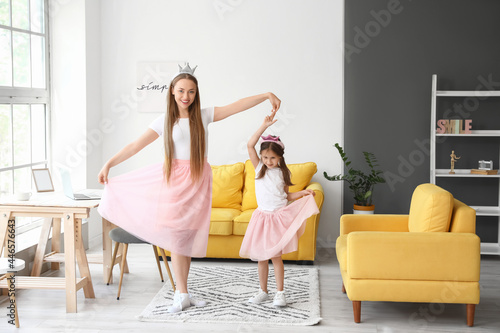 Young woman and her little ...