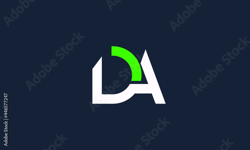 Alphabet letters Initials Monogram logo DA, AD, A and D