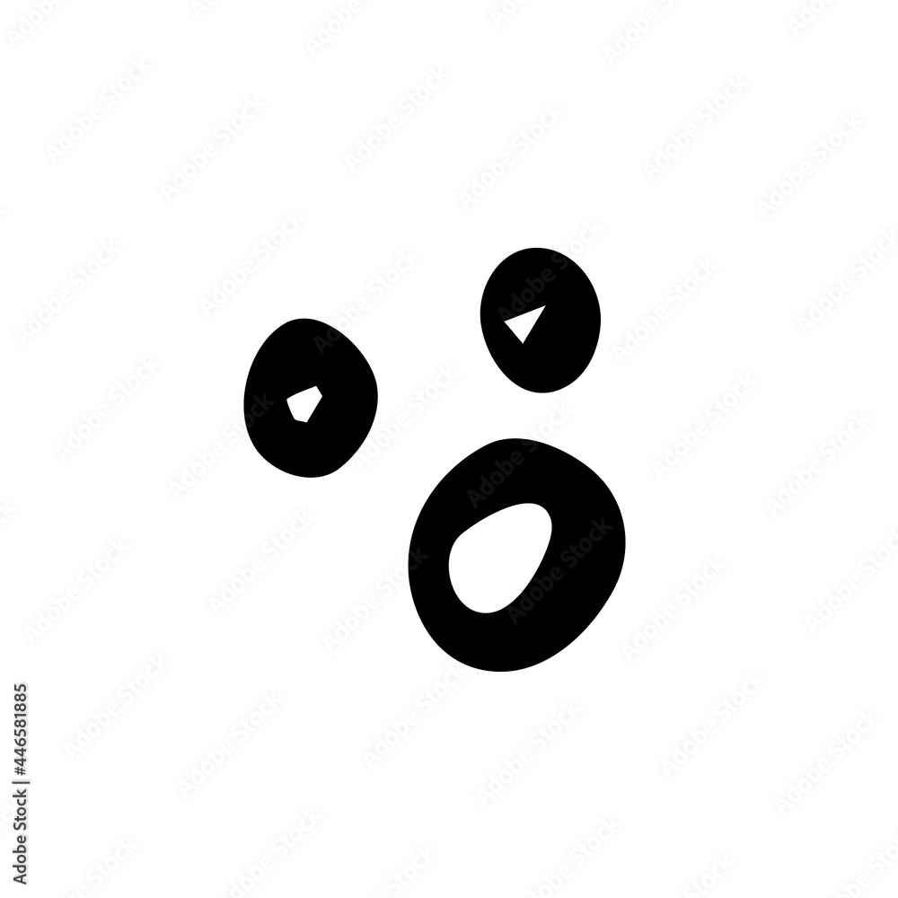 Bubbles of air. Black ink vector illustration. Witch element. Halloween design. Isolated on white background. Bubbles of air. Black ink vector illustration. Witch element. Halloween design. Isolated on white background.