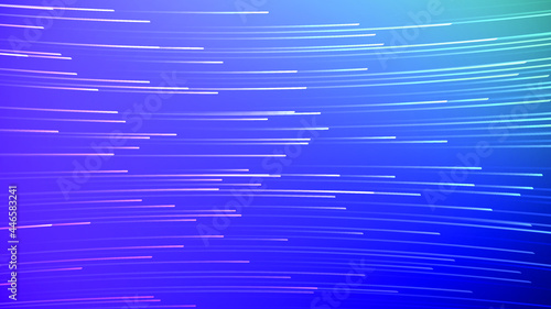 Abstract neon background with blur motion lights. Futuristic illustration. Super speed concept inside the vortex of energy. Glowing stars or comets moving in a circle with super fast motion effect.