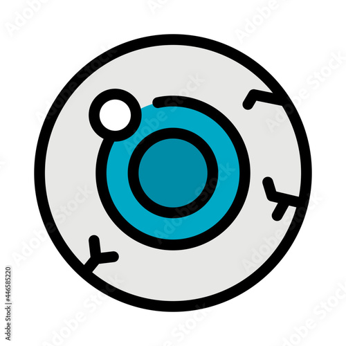 eyeball filled outline icon