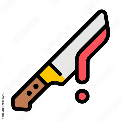 knife filled outline icon