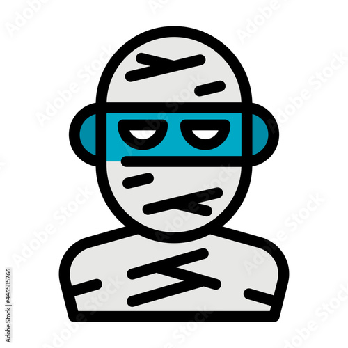 mummy filled outline icon