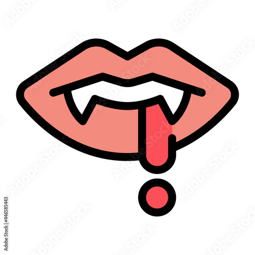 teeth filled outline icon