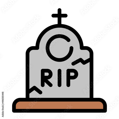 tombstone filled outline icon