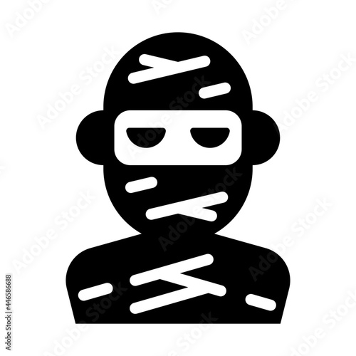 mummy glyph icon
