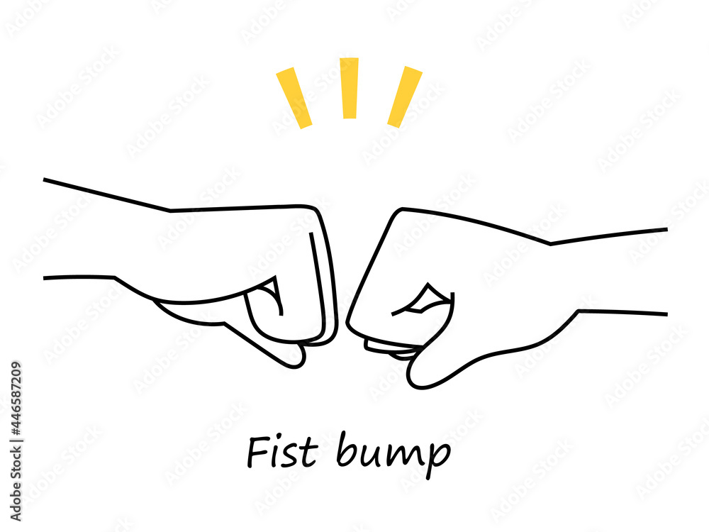 Fist Bump グータッチのシンプルなイラスト Stock Vector Adobe Stock
