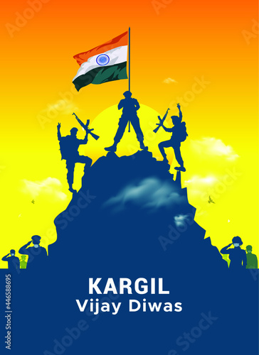 Kargil Vijay Diwas concept and India independence day celebtration photo