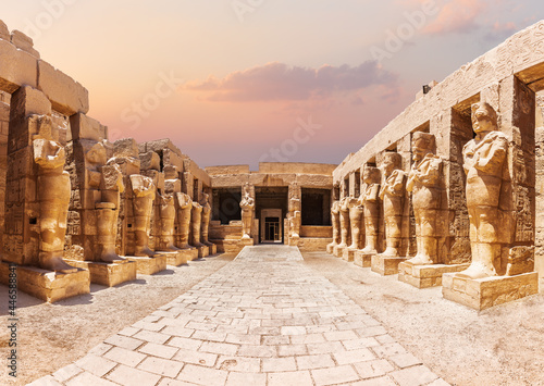 Karnak Temple at suset, Great Temple of Amun,  Luxor, Egypt