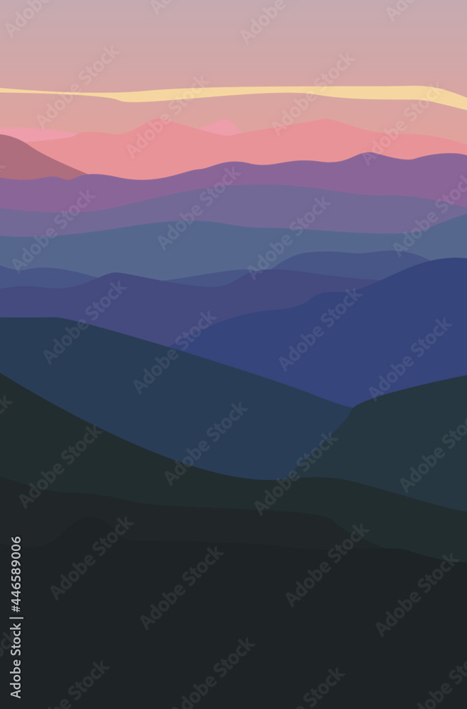 Vector flat illustration drawn by hand using simple shapes. Modern abstraction in minimalism. Design for posters, backgrounds, cards, textiles, templates, banners, backgrounds.