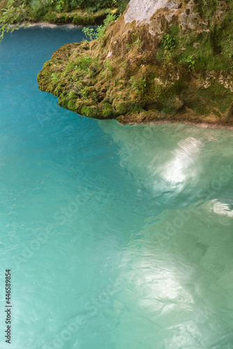 pure blue water from a river