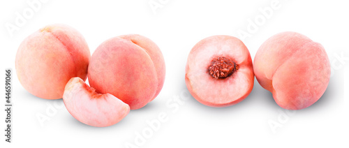 Peach isolated on white background photo