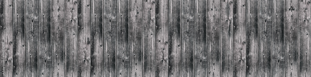 Naklejka premium Seamless background texture of old white painted wooden lining boards wall. Bright natural wood texture surface, seamless background
