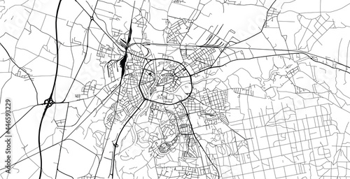 Urban vector city map of hradec kralove, Czech Republic, Europe