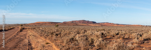 Iron Knob, South Australia, Australia - July 7, 2021: Iron Knob panorama. Iron ore mining town just west of Port Augusta, Iron Knob, Outback South Australia.