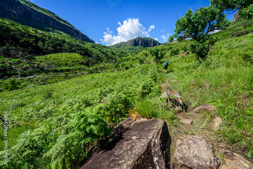 The Drakensberg is the eastern portion of the Great Escarpment, which encloses the central Southern African plateau.