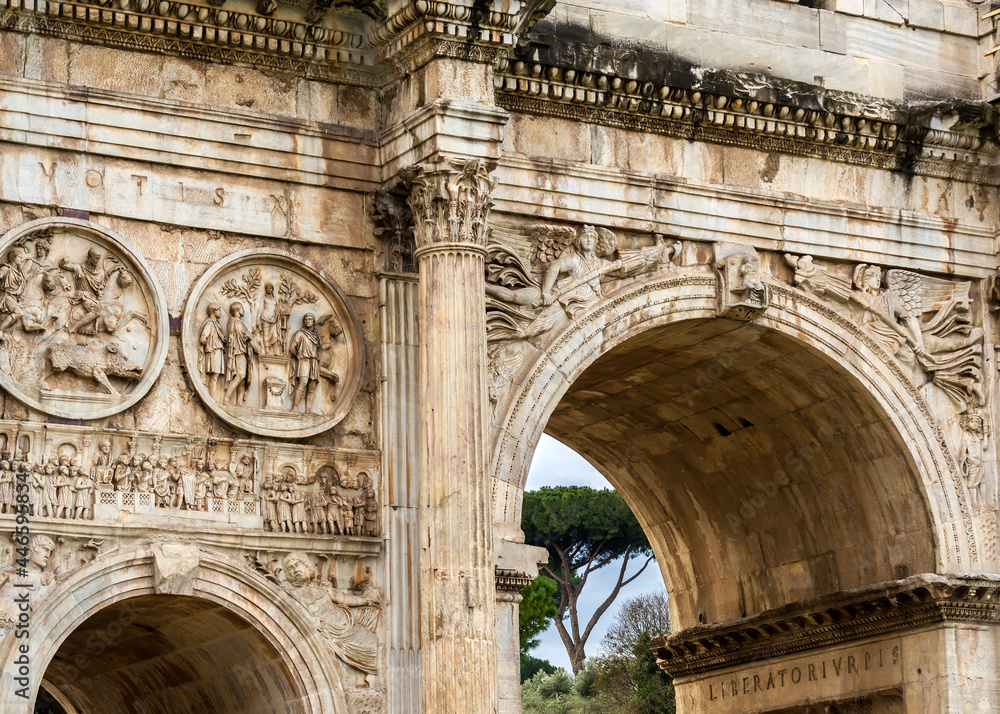 Arch of Constantine (Arco de Constantino), Rome, Italy 