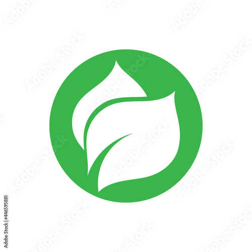 Logos of green Tree leaf ecology