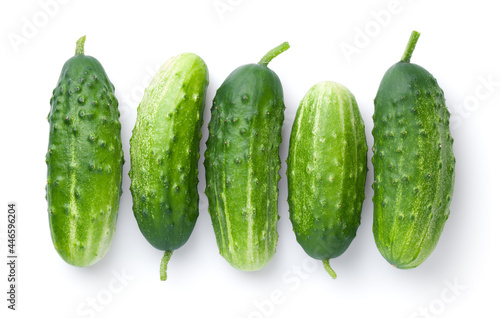 Cucumber Isolated On White Background Organic Vegetables