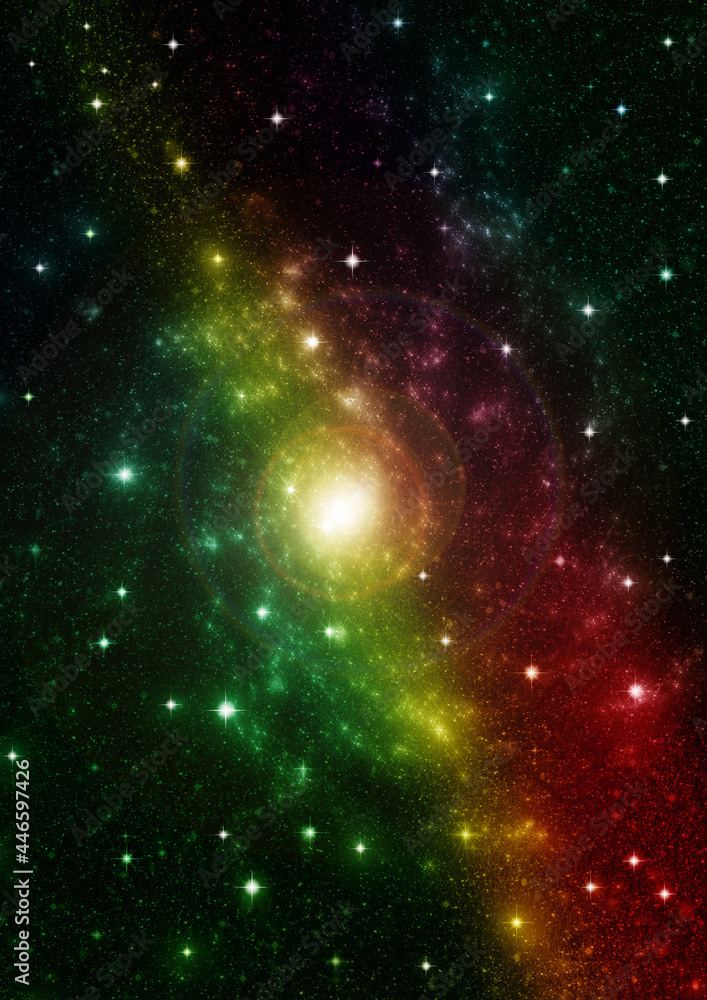 Obraz premium galaxy in a free space. 3D rendering