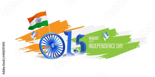 vector illustration for Indian independence day-15 august