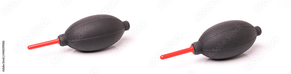 Air blower for cleaning camera and lens isolated on white background Air blower for cleaning camera and lens isolated on white background
