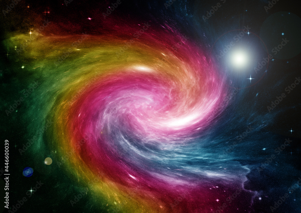 galaxy in a free space. 3D rendering galaxy in a free space. 3D rendering