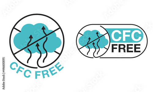 CFC free sign - freon, aerosol inhaler component