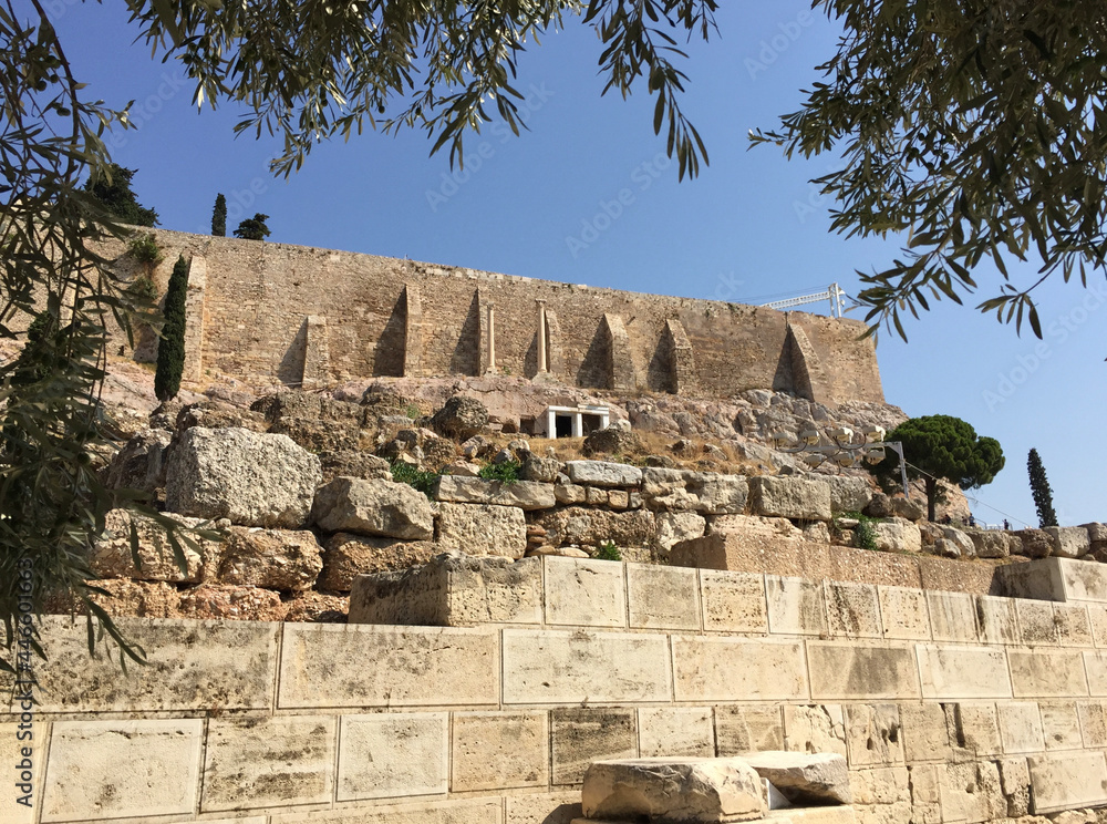 General view of the remains of the Acropolis of Athens, an ancient
