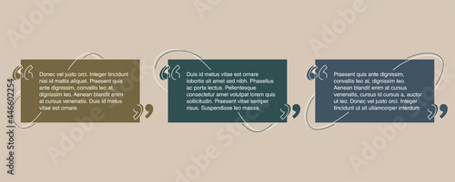 Quotes template with wavy calligraphic lines