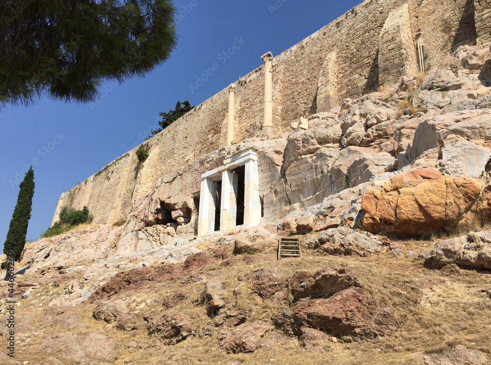 The choragic monument of Thrasyllos is a memorial building erected in ...