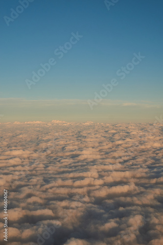 Details of white clouds seen from above